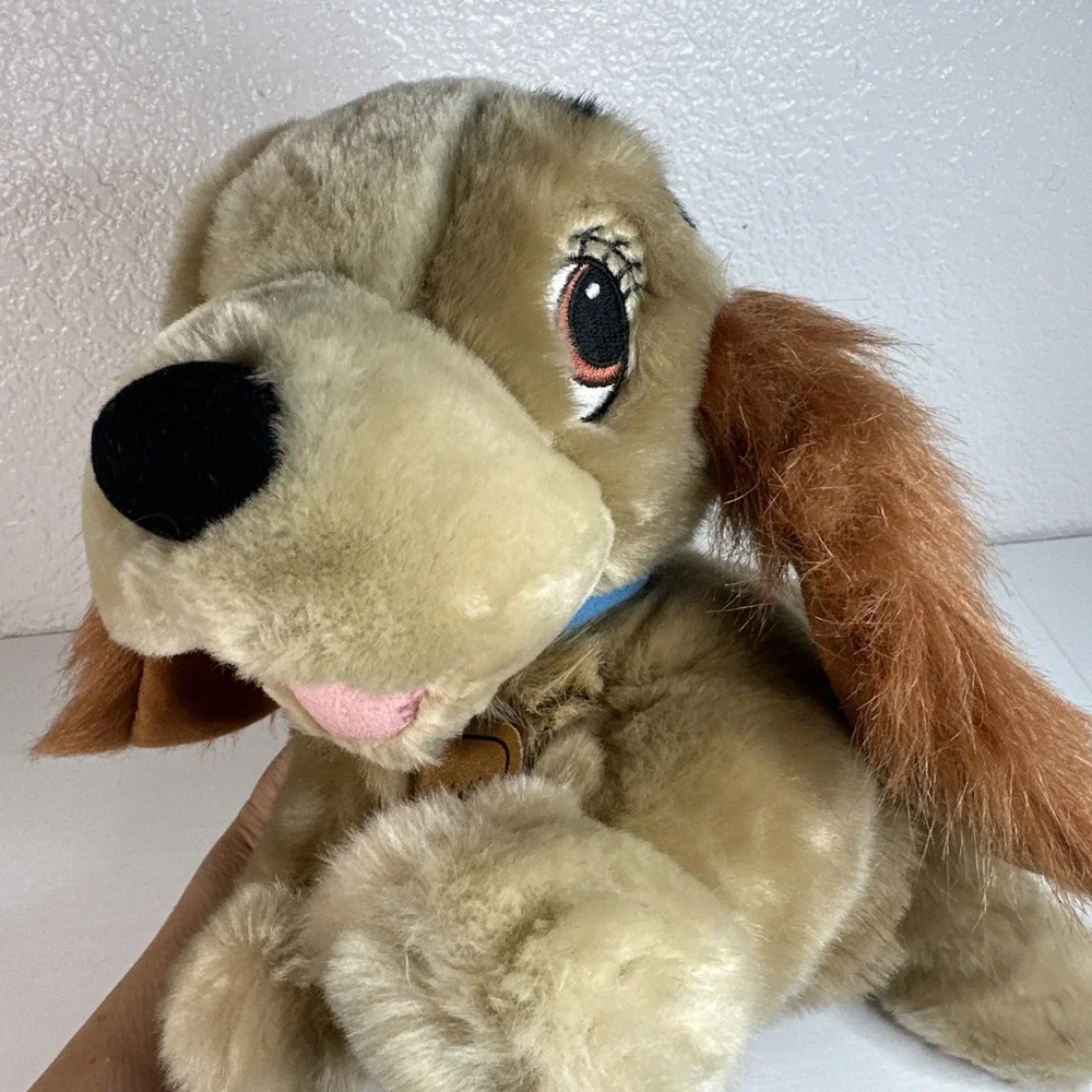 Vintage Disney Store  LADY and the Tramp Cocker Spaniel Plush Stuffed Animal 12